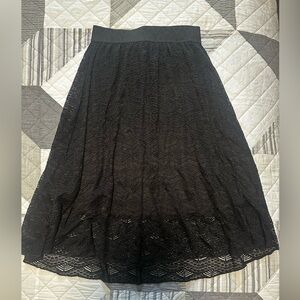 LuLaRoe Black lace skirt